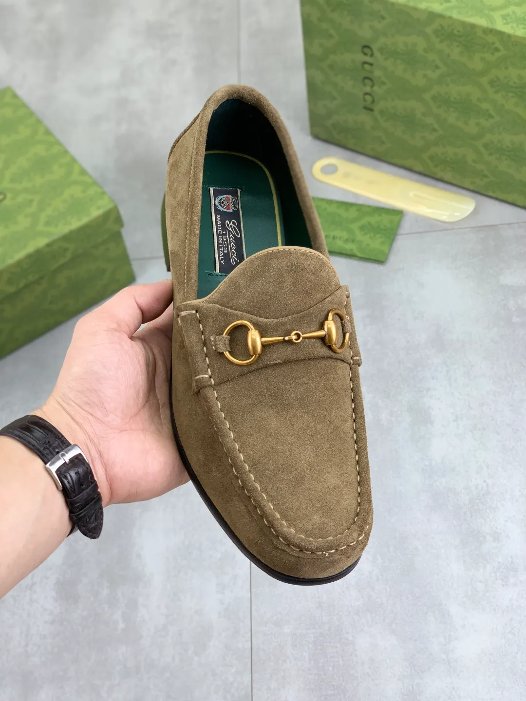 Men's men's shoes 💰P540 [New style] Water dyed cowhide 💰💎💎💎 [Gucci] Gucci high-end men's formal business leather shoes, original order 1:1! Original imported high-end washed calfskin, original metal buckle, imported first-layer cowhide lining for feet, original outsole, men's shoe size: 38-45, multiple colors available